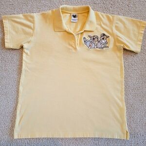 Disney Catalog Womens Golf/Polo Shirt Thumper Embroidered Yellow Size M.